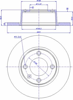 ABE C4C004ABE - Тормозной диск avtokuzovplus.com.ua