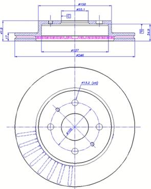 Optimal BS-8844 - Гальмівний диск autocars.com.ua