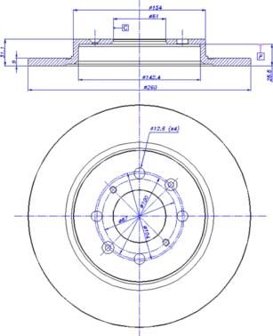 CAR 142.1541 - Тормозной диск avtokuzovplus.com.ua