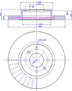 CAR 142.1628 - Гальмівний диск autocars.com.ua