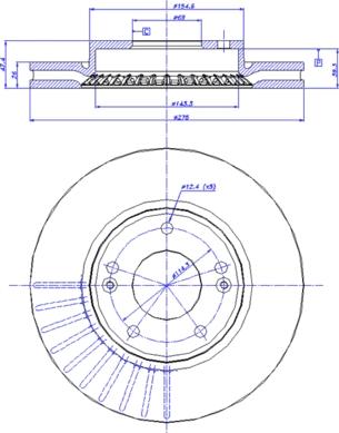 CAR 142.1637 - Гальмівний диск autocars.com.ua