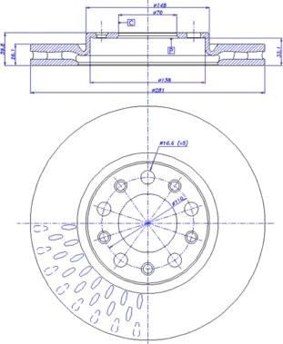 CAR 142.1653 - Гальмівний диск autocars.com.ua