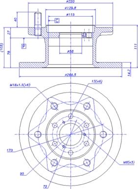 CAR 142.180 - Тормозной диск avtokuzovplus.com.ua