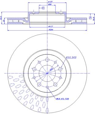 Comline ADC2974V - Гальмівний диск autocars.com.ua