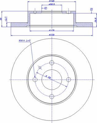 CAR 142.186 - Гальмівний диск autocars.com.ua