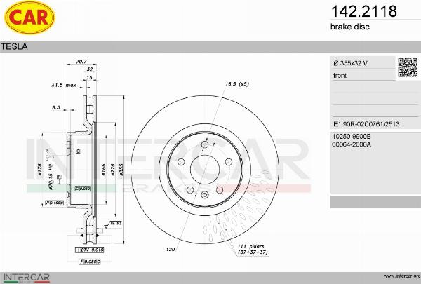 CAR 142.2118 - Гальмівний диск autocars.com.ua