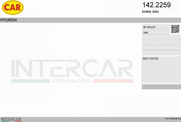 CAR 142.2259 - Гальмівний диск autocars.com.ua