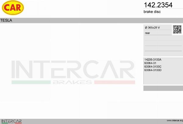 CAR 142.2354 - Гальмівний диск autocars.com.ua
