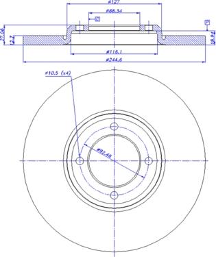 CAR 142.256 - Тормозной диск avtokuzovplus.com.ua