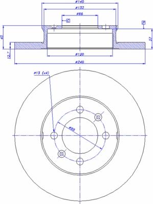 A.B.S. 15605 - Тормозной диск avtokuzovplus.com.ua