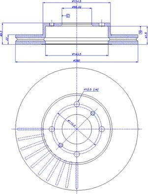 CAR 142.374 - Гальмівний диск autocars.com.ua