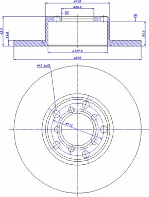 CAR 0 986 478 055 - Тормозной диск avtokuzovplus.com.ua