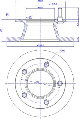 CAR 142.458 - Тормозной диск avtokuzovplus.com.ua