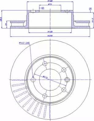 Pex 14.0422 - Гальмівний диск autocars.com.ua