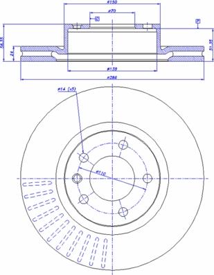 Eurobrake 5815203620 - Гальмівний диск autocars.com.ua