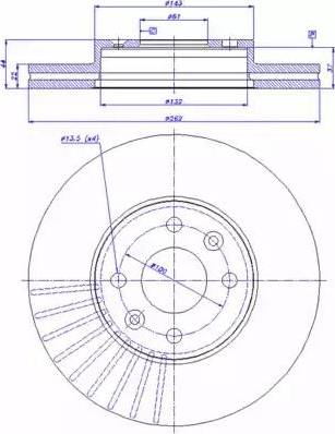 CAR 142.557 - Гальмівний диск autocars.com.ua