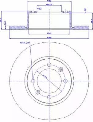 CAR 142.575 - Тормозной диск avtokuzovplus.com.ua