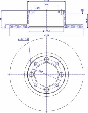 Eurobrake 5815201807 - Гальмівний диск autocars.com.ua