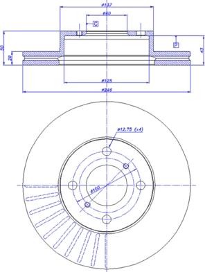 CAR 142.623 - Гальмівний диск autocars.com.ua