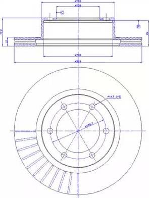 Fri.Tech. BD0427 - Тормозной диск avtokuzovplus.com.ua