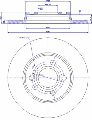 CAR 142.758 - Гальмівний диск autocars.com.ua