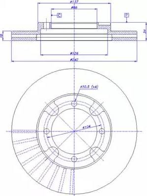 CAR 142.945 - Гальмівний диск autocars.com.ua