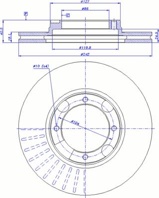 CAR 142.961 - Гальмівний диск autocars.com.ua