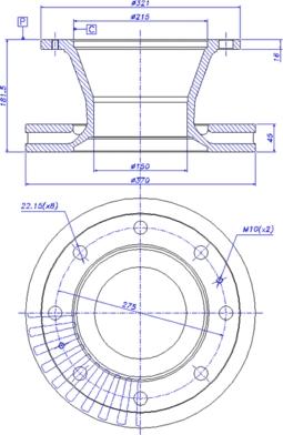 CAR 150.100 - Гальмівний диск autocars.com.ua