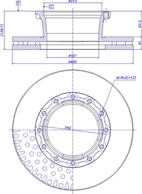 CAR 150.120 - Гальмівний диск autocars.com.ua