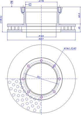 Zimmermann 400646320 - Гальмівний диск autocars.com.ua