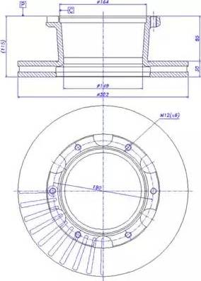 CAR 150.410 - Гальмівний диск autocars.com.ua