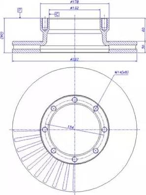 CAR 150.430 - Гальмівний диск autocars.com.ua