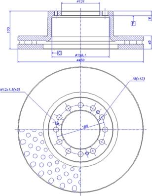 CAR 150.470 - Гальмівний диск autocars.com.ua