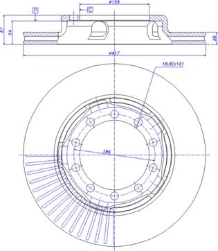 CAR 151.220 - Гальмівний диск autocars.com.ua