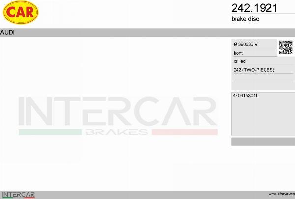 CAR 242.1921 - Гальмівний диск autocars.com.ua