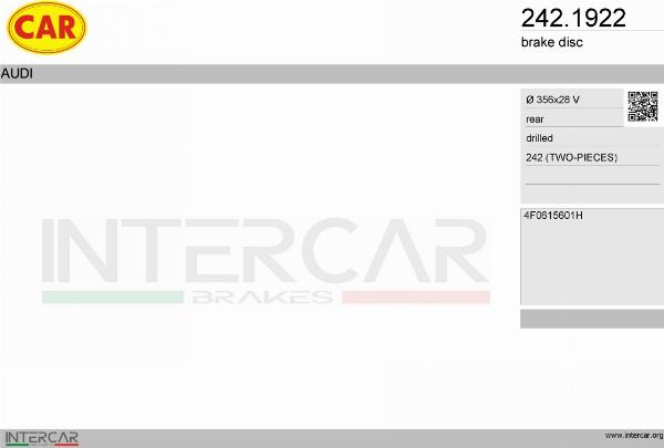 CAR 242.1922 - Гальмівний диск autocars.com.ua