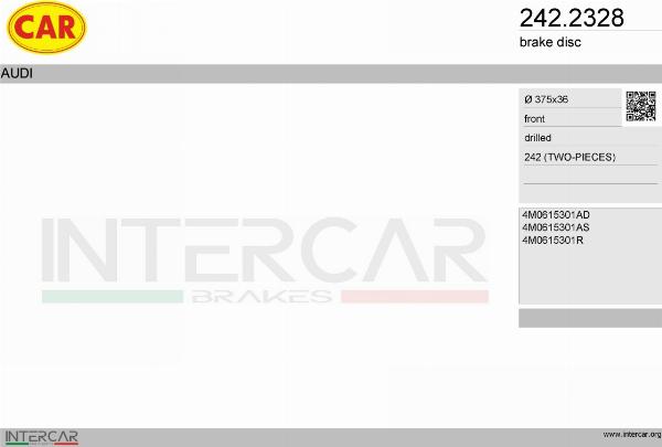 CAR 242.2328 - Гальмівний диск autocars.com.ua