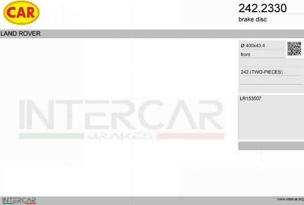 CAR 242.2330 - Гальмівний диск autocars.com.ua
