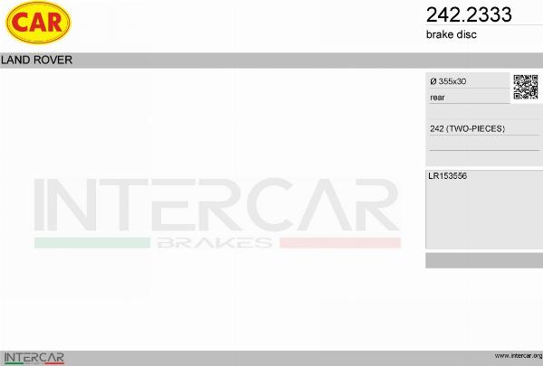 CAR 242.2333 - Гальмівний диск autocars.com.ua