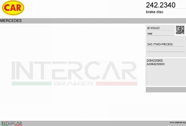 CAR 242.2340 - Гальмівний диск autocars.com.ua