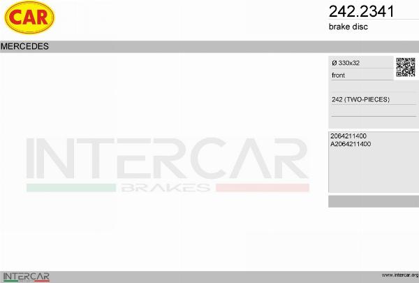 CAR 242.2341 - Гальмівний диск autocars.com.ua