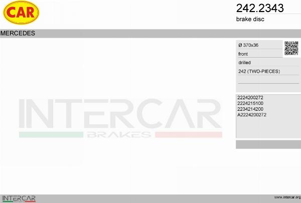 CAR 242.2343 - Гальмівний диск autocars.com.ua