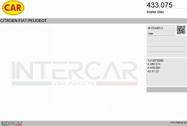 CAR 433.075 - Гальмівний барабан autocars.com.ua