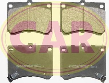 CAR PNT015 - Тормозные колодки, дисковые, комплект avtokuzovplus.com.ua