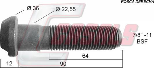 Casals 21297 - Болт кріплення колеса autocars.com.ua