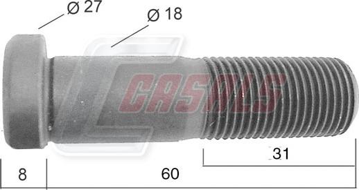 Casals 21526 - Болт кріплення колеса autocars.com.ua