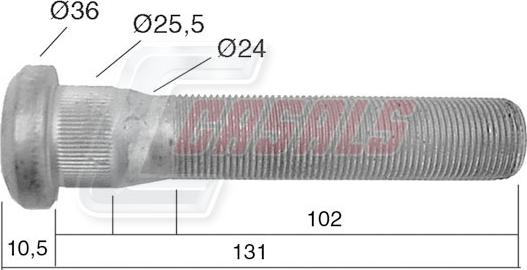 Casals 21533 - Болт кріплення колеса autocars.com.ua