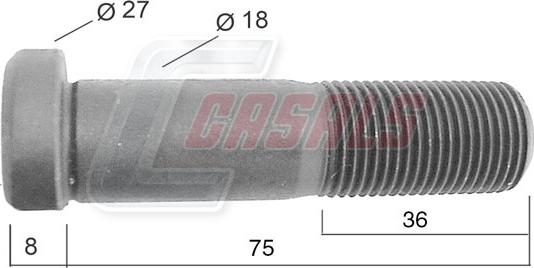 Casals 21537 - Болт кріплення колеса autocars.com.ua