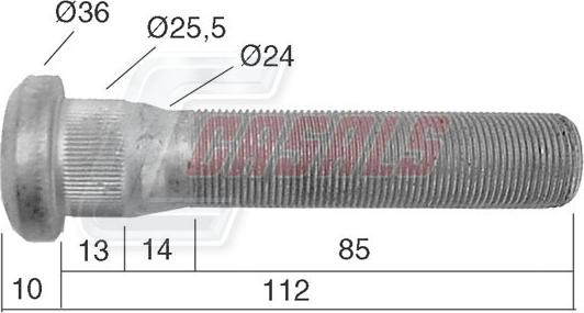 Casals 21538 - Болт кріплення колеса autocars.com.ua