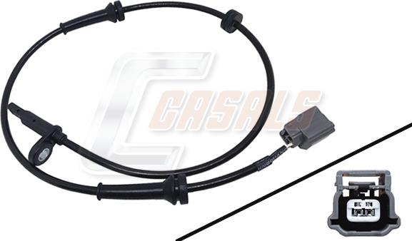 Casals 50663 - Датчик ABS, частота обертання колеса autocars.com.ua
